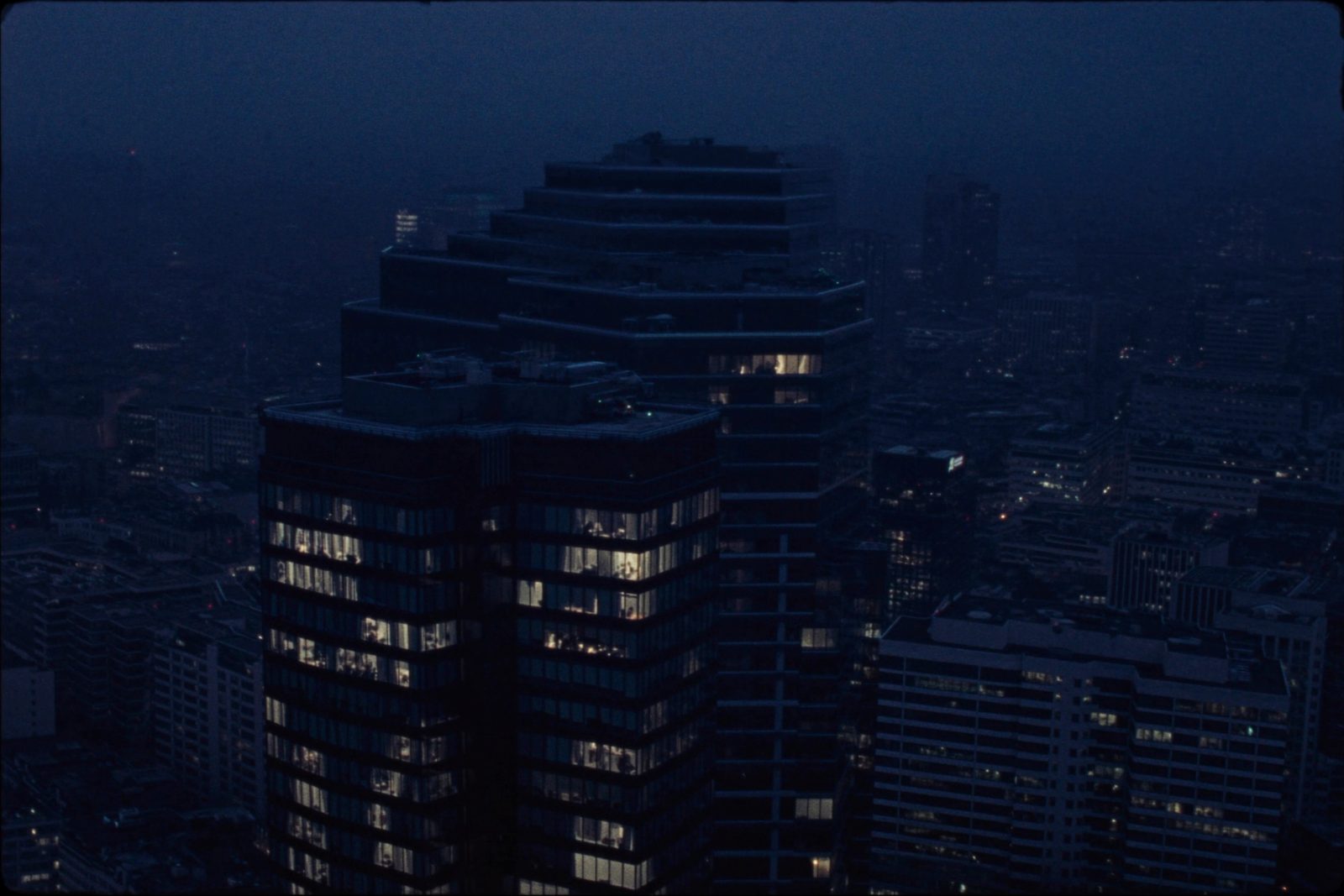 City of London financial district at blue hour